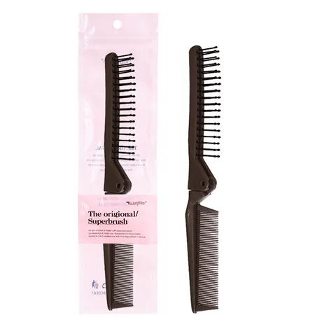 Pettine per Capelli Pieghevole Portatile Doppio Lato Denti Larghi Stretti Mini Spazzola Tascabile per Bambini Studenti Viaggio Strumento di Styling