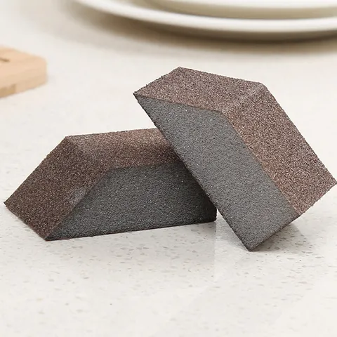 Carborundum Sponge Eraser Double-Sided Thickened Pot Washing Rust Removing Magic Sponge Kitchen Cleaning Brush
