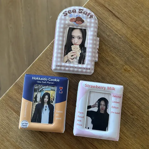 Japanischer Ins-Stil 3 Zoll Instax Fotoalbum Kartenhalter Süße Milchbox Biscuit Verpackung Design Aufbewahrungsbuch