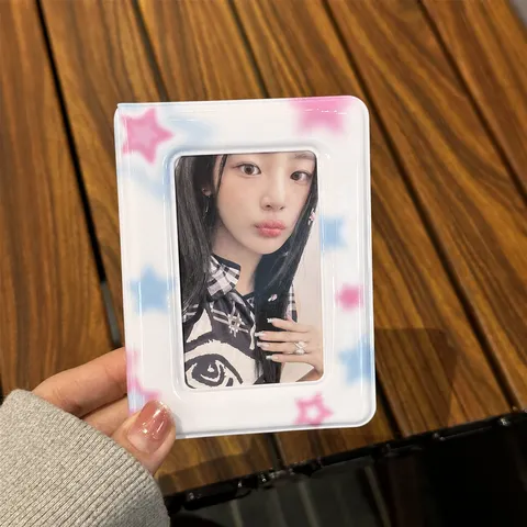 Ins Mignon Mini Album Photo Livre De Poche Kpop Porte-Carte Photo PVC Livre De Collection Transparent Stockage De Cartes D'Idole