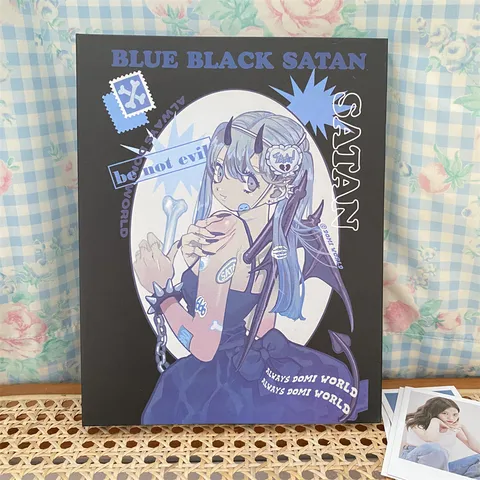 A5 Loose Leaf Binder Card Holder Cute Anime Girl Design 6 Hole Storage Album For Idol Photocards Collectible Book