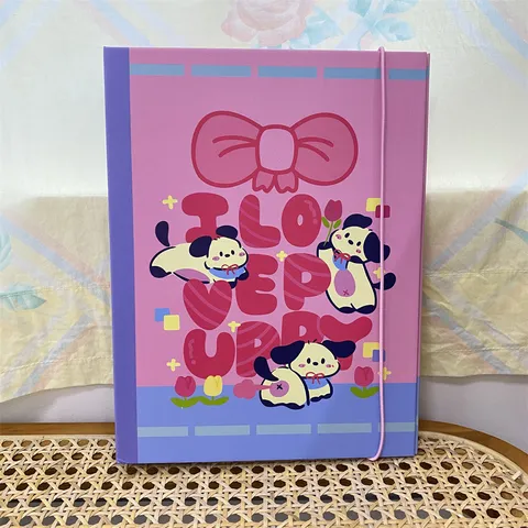 A5 Classeur à Feuillets Mobiles pour Cartes Photo Chiot Mignon Papillon Livre de Collection 3 Pouces 5 Pouces Album de Rangement de Photos d'Idoles Papeterie