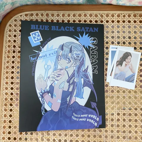 A5 Loose Leaf Binder Card Holder Cute Anime Girl Design 6 Hole Storage Album For Idol Photocards Collectible Book