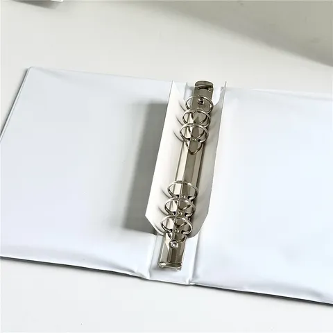 A5 Loose Leaf Binder Photocard Holder Cute Cartoon Girl Dog Diary Notebook Cover Transparent Storage Pages Stationery