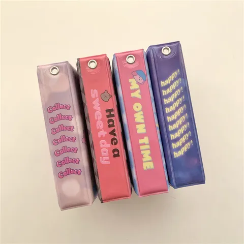 Mini Album Photo PVC Mignon Cartoon Ours Creux Feuille Mobile Porte-Photocarte Mini Album Pour Livre De Collection Idole