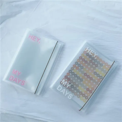 Minimalist Translucent Frosted PP Storage Book For Stickers Postcards Tickets Multifunctional Organizer