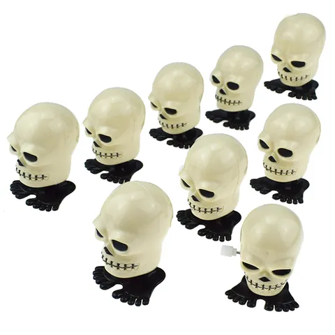 Halloween Aufziehbar Sprühender Totenkopf Spielzeug Lustig Uhrwerk Gehen Skelett Neuheit Streich Spielzeug Party Geschenk