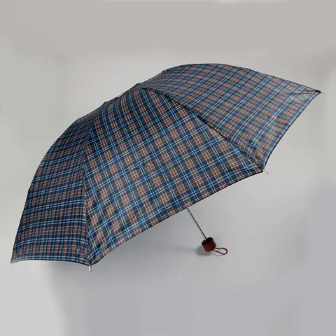 Paraguas Plegable Portátil Sol y Lluvia Cuadros Clásicos Protección UV Mini Paraguas de Tres Pliegues para Viajes Diario