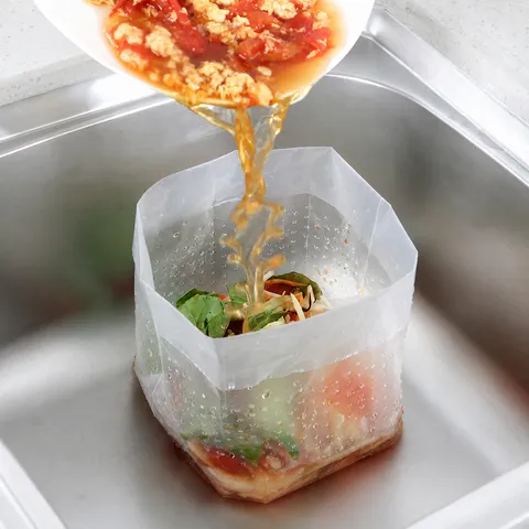 Disposable Sink Garbage Bag Kitchen Stand Up Drainage Filter Net Thickened PE Food Waste Trash Bag Home Cleaning Tool