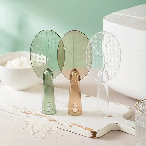 Cuillère à Riz Debout Antiadhésif Plastique Cuillère à Riz Forme de Feuille Cuisine Pelle à Riz Ménage Ustensiles de Cuisine Vaisselle Gadget