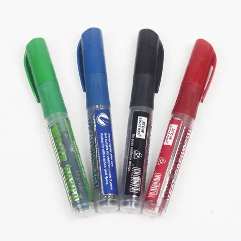Refillable Whiteboard Marker Erasable Office School Writing Pen With Replacement Ink Refills Black Red Blue Green