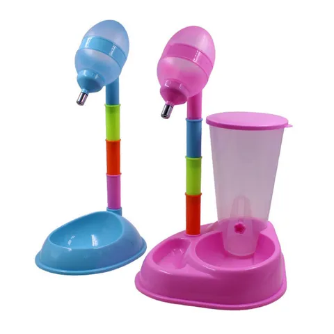 Automatic Pet Water Dispenser And Feeder Plastic Height Adjustable Dog Cat Water Bottle Pet Feeding Station Pet Supplies