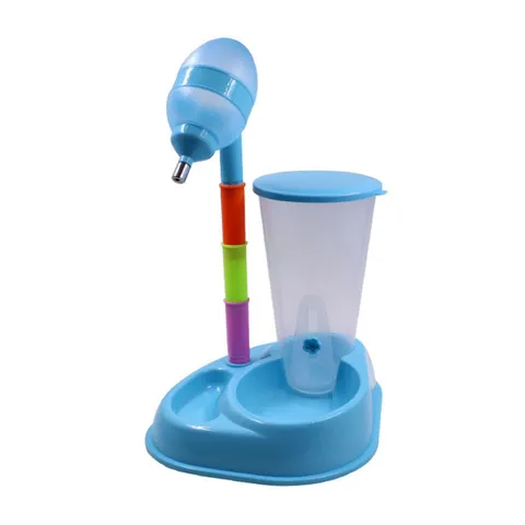 Automatic Pet Water Dispenser And Feeder Plastic Height Adjustable Dog Cat Water Bottle Pet Feeding Station Pet Supplies