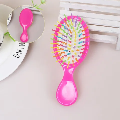 Mini Cepillo de Pelo de Plástico Portátil Niños Antiestático Cojín de Aire Peine de Masaje Lindo Color Caramelo Herramienta de Cuidado