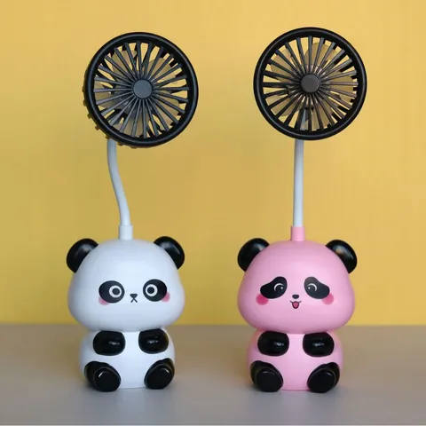 Mini Ventilatore da Tavolo Portatile Ricaricabile USB con Design a Animale Cartoon Carino Piccolo Ventilatore di Raffreddamento per Ufficio