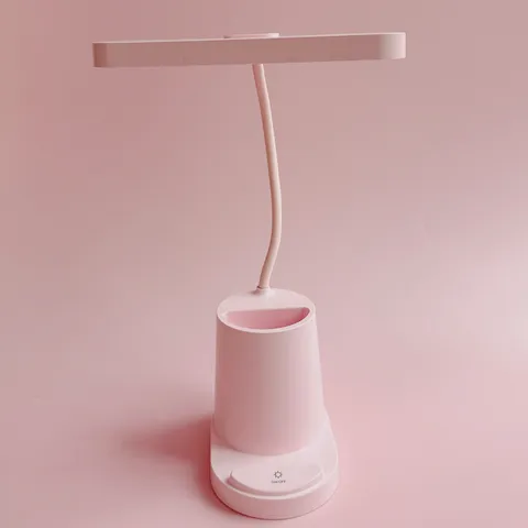 Lampada da Tavolo LED Creativa con Portapenne Dormitorio Studentesco Multifunzionale Luce Notturna Tattile Dimmable