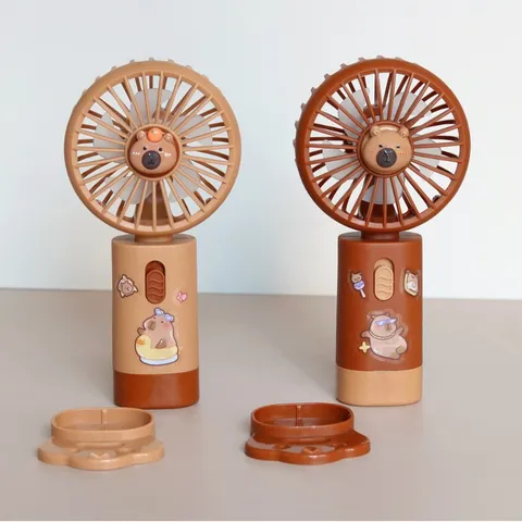Mini Ventilatore Portatile Ricaricabile USB Ventilatore Da Tavolo Portatile Con Simpatico Design Di Animali Cartoon E Base Per Ufficio Esterno Viaggio