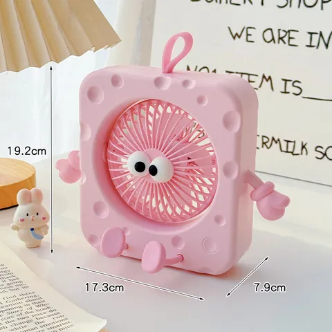 Simpatico Ventilatore da Tavolo a Forma di Formaggio Cartoon Mini Ventilatore Elettrico USB Portatile a 3 Velocità per Ufficio Casa