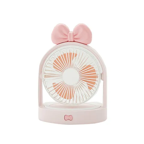 Mini Ventilatore da Tavolo Portatile Ricarica USB Piccolo Ventilatore da Scrivania Con Fiocco Luce LED 3 Velocità Regolabile Raffreddamento Per Ufficio Casa