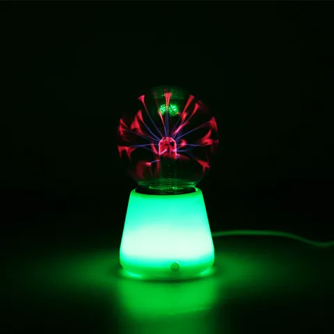 Luz Nocturna de Bola de Plasma USB Esfera de Rayos Mágica Táctil Lámpara de Ambiente Colorida Decoración de Escritorio Regalo