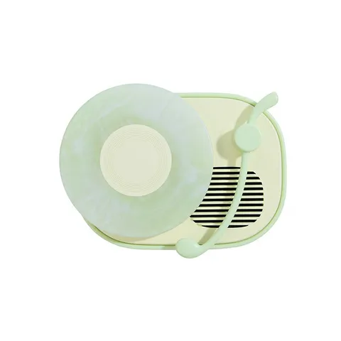 Retro Platenspeler Bluetooth Luidspreker Draagbare Draadloze Audio Mini Bureau Decoratieve Luidspreker Met Omgevingslicht
