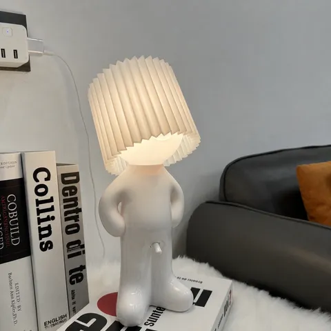 Νυχτερινό Φως LED Shy Boy Φόρτιση USB Χαριτωμένο Καρτούν Φωτιστικό Γραφείου Δύο Dimming Φως Δωματίου Υπνοδωμάτιο Στολίδι