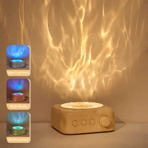 Kreativer Käse Bluetooth Lautsprecher Wasserwellen Projektion Umgebungslicht USB Multifunktionales Desktop Ornament Soundbox Geschenk