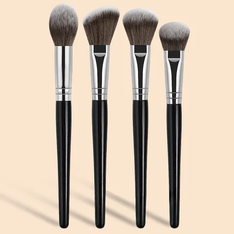 Professional Large Powder Blush Concealer Foundation Brushes With Wood Handle Synthetic Fiber Hair For Women Makeup Tools