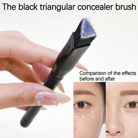 Dreieckiger Concealer Pinsel Abgewinkelter Augenkontur Highlight Pinsel Make-up Pinsel Kunststoffgriff Synthetikfaser