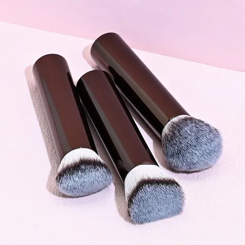Portable Bubble Makeup Brush Soft Synthetic Fiber Aluminum Handle For Loose Powder Blush Contour Face Cosmetic Beauty Tool