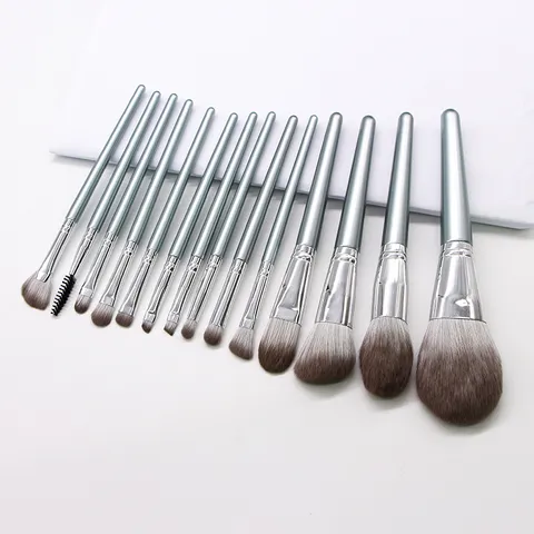 Professional Makeup Brush Collection Soft Synthetic Hair Wood Handle Foundation Powder Blending Brushes With PU Storage Bag For Women Beauty Tools