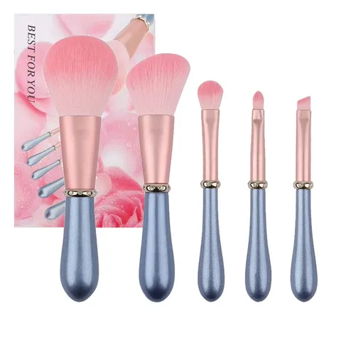 Luxury Pink Diamond Makeup Brushes Rhinestone Glitter Handle Foundation Eyeshadow Blending Beauty Tools Kit Gift Box For Women