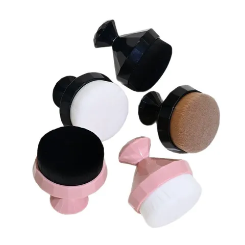 Professional Diamond Foundation Brush Seamless Flat Top Makeup Brush With Synthetic Fiber For Liquid Cream Powder Face Cosmetics