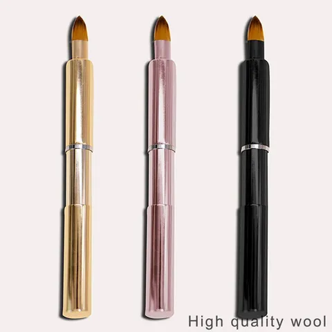 Professional Portable Retractable Lip Brush Single Head Lipstick Makeup Brush Lip Liner Beauty Tool For Travel Women