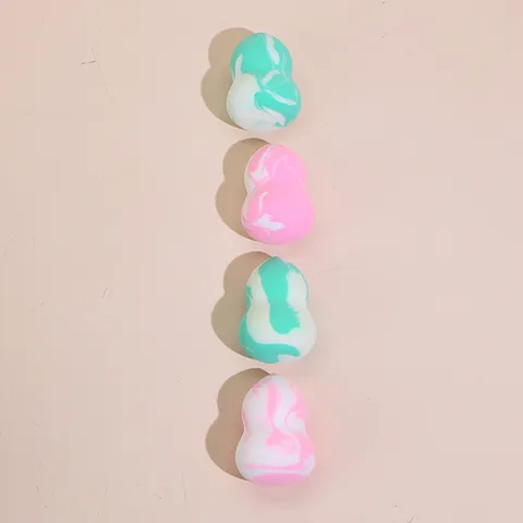 Marmerpatroon Makeup Spons Niet-Latex Beauty Blender Gourd Vorm Cosmetische Poederdons Voor Nat En Droog Gebruik Gezichtsfoundation Makeup Tool