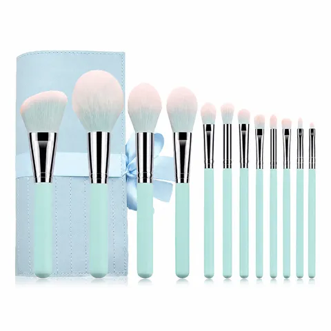 Professional Makeup Brush Set Wood Handle Synthetic Fiber Bristles For Face Eye Foundation Blush Multi Color Beauty Tools