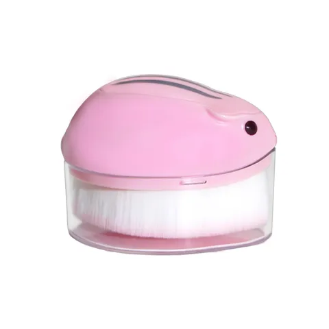 Portable Hamster Shaped Foundation Brush With Dustproof Cover Mini Travel Makeup Brush For Liquid Powder Contouring Beauty Tool
