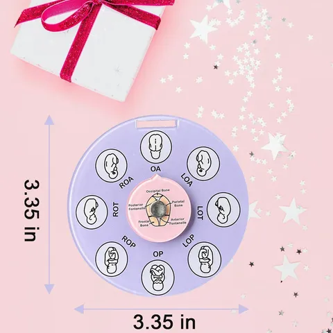 Plastic Rotating Fetal Position Wheel Magnetic Brooch Medical Teaching Model For Nurses Doctors Students Jewelry Pin