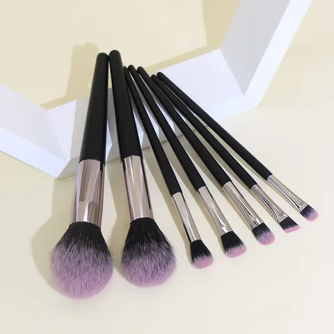 Professional Black Powder Eyeshadow Concealer Highlighter Makeup Brushes Soft Synthetic Fiber Bristle Daily Beauty Tools For Women