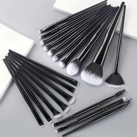 Professional Eye Makeup Brush Set Synthetic Fiber Brushes For Eyeshadow Blush Powder Multi-functional Makeup Tools Kit With Rose Gold Ferrule