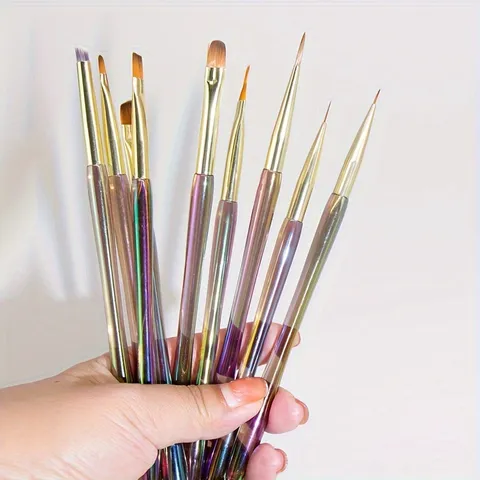 Professional Acrylic Nail Art Brushes Set Professional Liner Gel Drawing Painting Manicure Tool Kit For Salon And Home Use