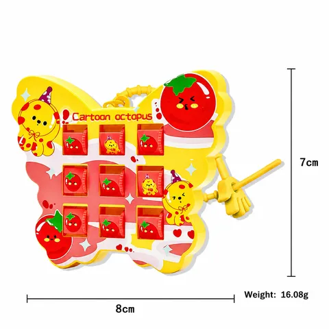 Giocattolo Puzzle Tic Tac Toe a Farfalla Stampato Portatile Gioco Fidget Antistress Con Portachiavi Per Bambini Adolescenti