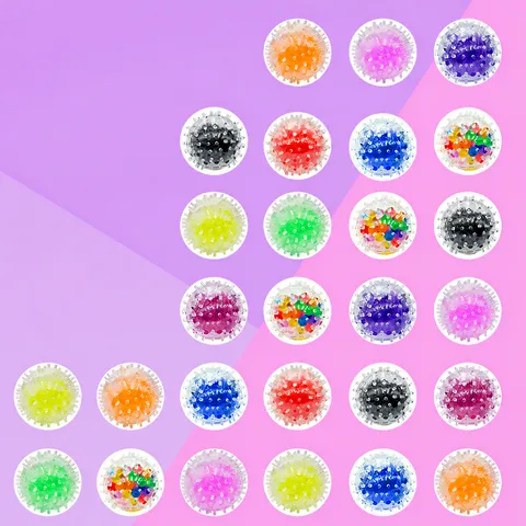 TPR Soft Rubber Squishy Water Bead Ball Anti Stress Venting Toy Novelty Squeeze Ball For Adult Office Desk Decompression