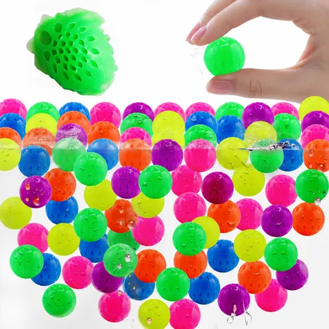 TPR Decompression Honeycomb Bouncy Ball Stress Relief Sticky Wall Toy Water Floating Toy Colorful Fun Toy