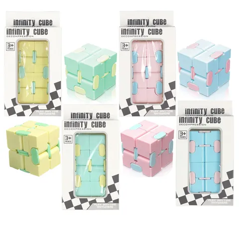 Plastic Infinity Cube Fidget Toy Portable Mini Stress Relief Finger Puzzle Cube For Adults And Kids Relaxing Game