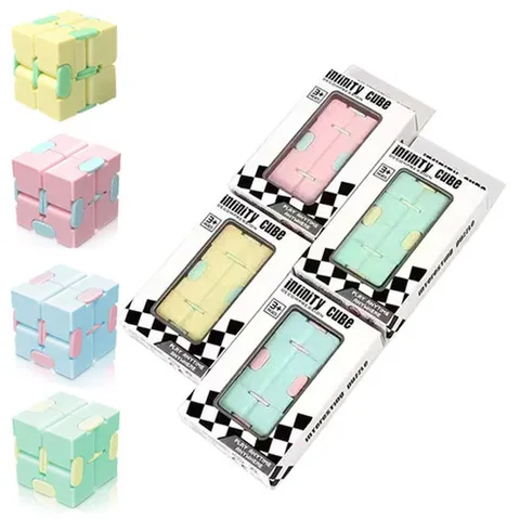 Plastic Infinity Cube Fidget Toy Portable Mini Stress Relief Finger Puzzle Cube For Adults And Kids Relaxing Game