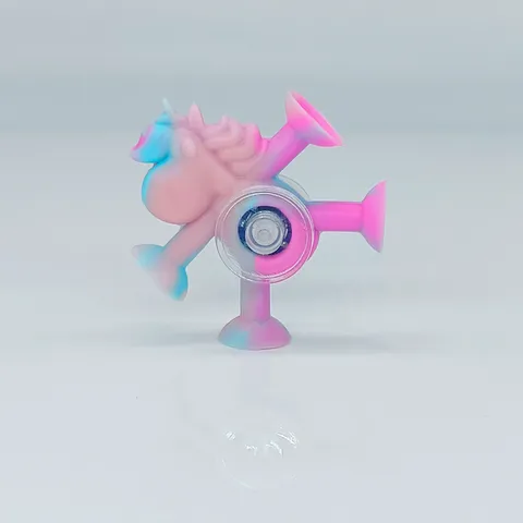 Jouet Fidget Spinner en Silicone Animal Créatif Ventouse Anti-Stress Jouet de Doigt