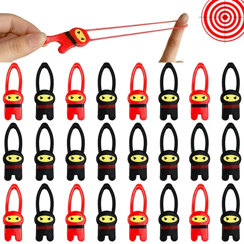 TPR Ninja Launcher Finger Catapult Toy Funny Novelty Vent Toy Stress Relief Toy For Students Desktop Play