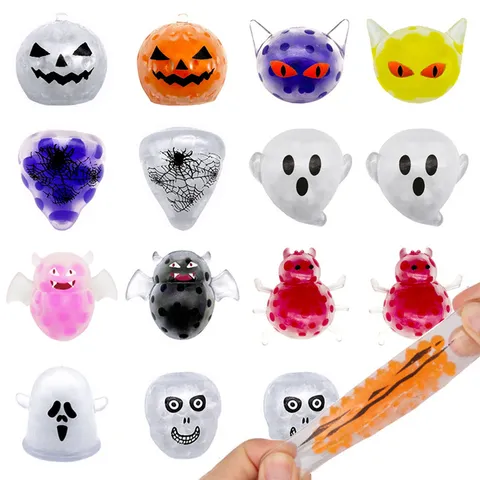 Halloween Squishy Spielzeug Wasserperle Stressabbau Fidget Spielzeug Kürbis Geist Skelett Sensorisches Spielzeug Neuheit Partygeschenke
