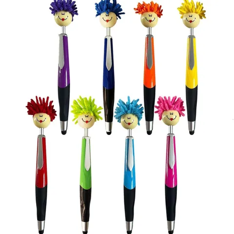 Niedlicher Cartoon Plüsch Haar Kugelschreiber Mit Smiley Gesicht Dekrativer Kreativer Schreibstift Für Kinder Studenten Schreibwaren Büro Geschenk